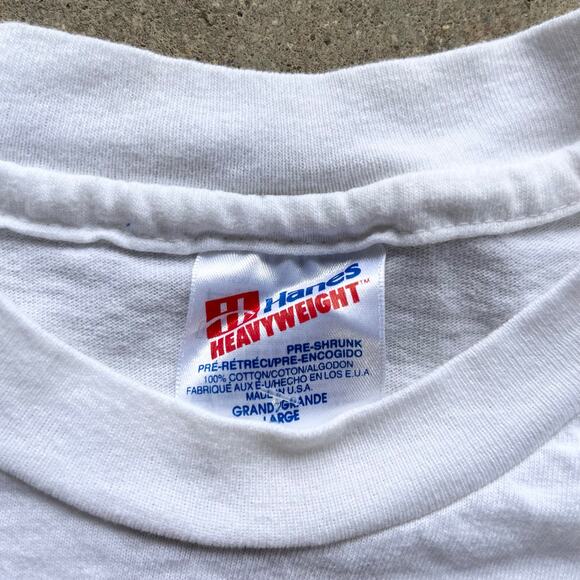 Vintage 90s Hanes Hand Prints Promo T-Shirt Large - Picture 5 of 6